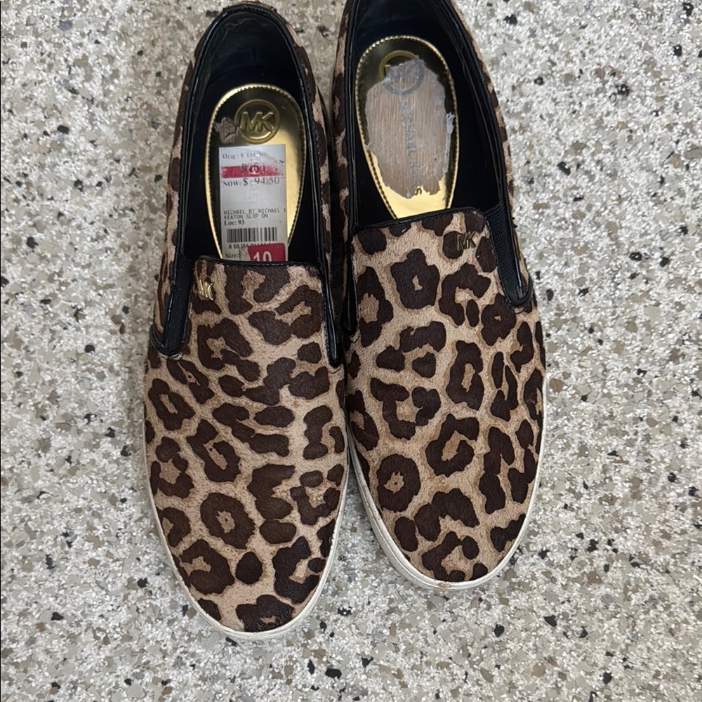 Michael Kors Leopard Print Slip-On Sneakers
